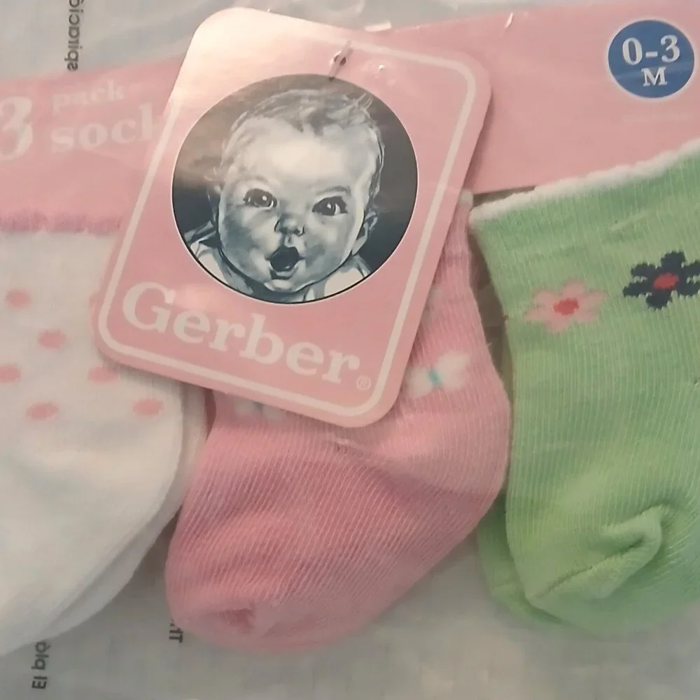 Gerber 3 pack socks and Lovable Friends 3 pair Tights